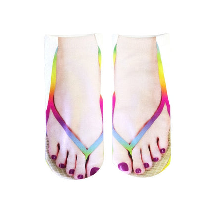 3D Flip Flops Fun Socks