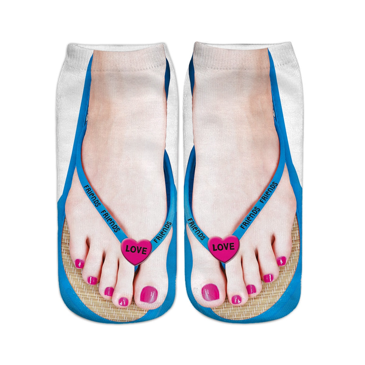 3D Flip Flops Fun Socks